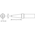 Weller ETCC .125in x .032in x .625in ET Single Flat Tip for PES51 Pencil