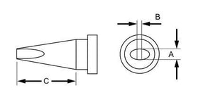 Weller LTS .016in x .79in Reach Round LT Series Tip