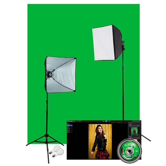 Westcott 401N Illusions uLite Green Screen Photo Lighting Kit