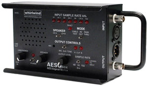 Whirlwind AESQbox44.1 AES/EBU Audio Line Tester- 44.1/88.2 kHz