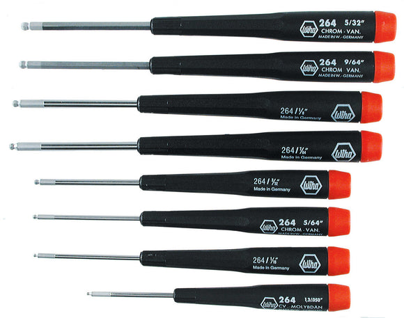 Wiha Tools 26490 Hex Driver Set 8-Piece Inch Set