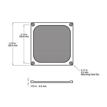 Orion WMG120B 120mm Black Anodized Wire Mesh Guard