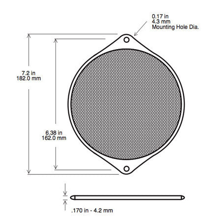 Orion WMG172B 172mm Black Anodized Wire Mesh Guard