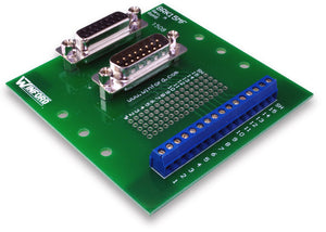 Winford BRK15MF-S-FT DB15 Dual Breakout Board Male-Female Straight Connectors Feet