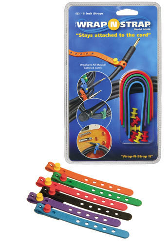 Wrap N Strap 906M 6inch Adjustable Cord and Cable Straps/Fasteners - 6 pack (Mixed Colors)