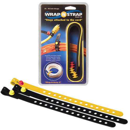 Wrap N Strap 918 18In. Adjustable Cord & Cable Straps/Fasteners 3 pack