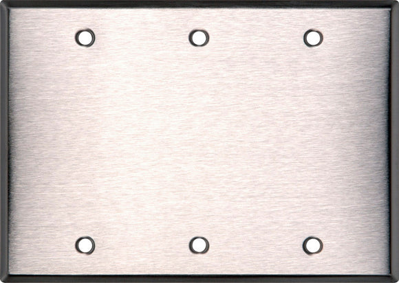 BlankTriple Gang Brass Wall Plate