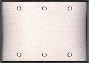 Blank Stainless Steel Triple Gang Wall Plate