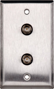 1-Gang Brass Wall Plate with 2 BNCF Barrels