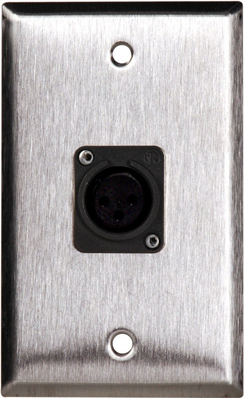 Single-Gang White Lexan Wall Plate with 1 NC3FD-L-1-B Connector