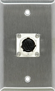 Single-Gang Black Anodized Plate with EIAJ 14-Pin Female Connector