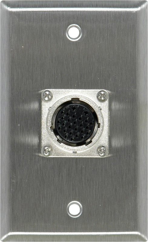 Single-Gang Clear Anodized Plate with EIAJ 26-Pin Female Connector