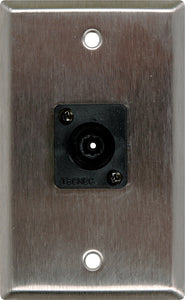 Single-Gang Clear Anodized Wall PLate with 1 Toslink connector