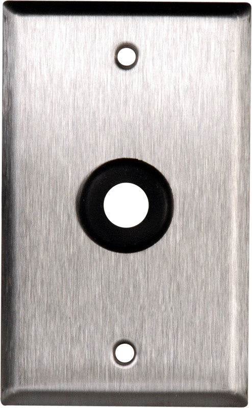 1-Gang Gray Lexan Wall Plate with 1/2 inch Grommet