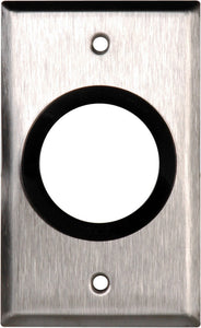 Single-Gang Brown Lexan Wall Plate with One 1-5/8 inch Grommet