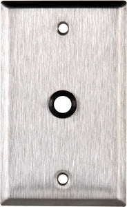 Single-Gang Stainless Steel Wall Plate with One 3/4 inch Grommet