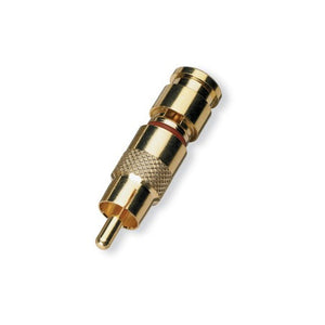 White Sands RCAFPSLC59G Full Size RCA Male Fixed Pin Compression Connector -Gold