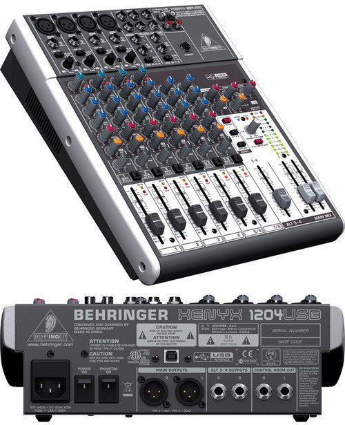 Behringer XENYX 1204USB 12-Channel USB Audio Mixer