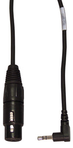 Pro XLR to Right Angle Mini Cable for Adapting Microphone to Stereo Mini Inputs 25FT