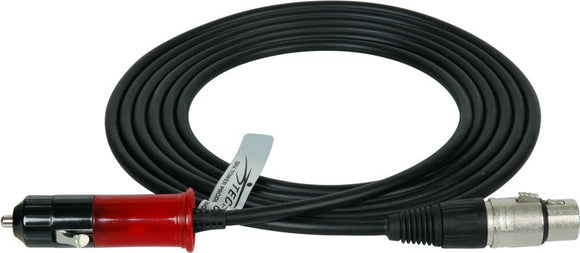 TecNec Coiled Power Cable XLRF 4-PIN To Cigarette Plug 6FT