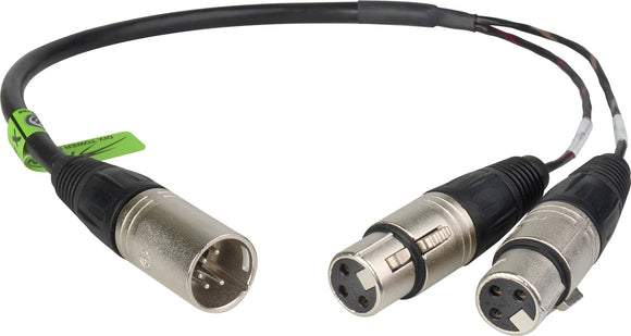 Sony CCXA-53 Equivalent Breakout Cable 5-Pin XLR Male to Two 3-Pin XLR Female 18 Inch