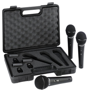 Behringer UltraVoice XM1800S Dynamic Cardioid Vocal and Instrument Mic 3-Pack