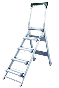 Xtend & Climb WT5 5 Step Folding Safety Step Stool with Handrail