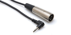 Hosa XVM-305M Right Angle TS 3.5mm Mini to XLR Male Cable 5FT