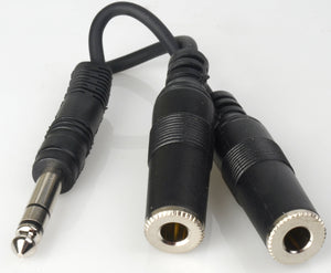 TecNec Y-SPS-2SPFS Stereo 1/4in Male to 2 Stereo 1/4in Females Y-Cable