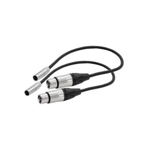 Kondor Blue 16'' Mini XLR Male to XLR Female Audio Cable (2 Pack, Black)