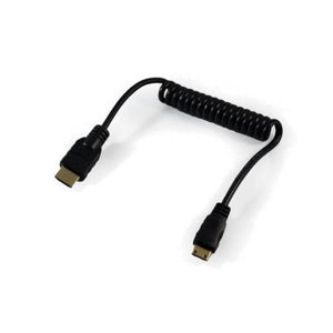 ProVideo HDMI Male to HDMI Mini Male Coiled Cable (17.7'' Extended)